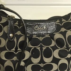 Coach signature cross body purse